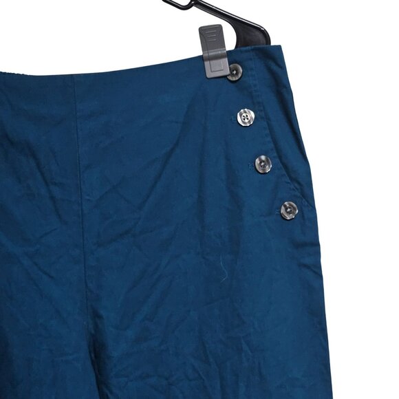 Black History Month Pants Womens Size XL Teal Tapered Elastic Waist Pull On - Picture 3 of 5